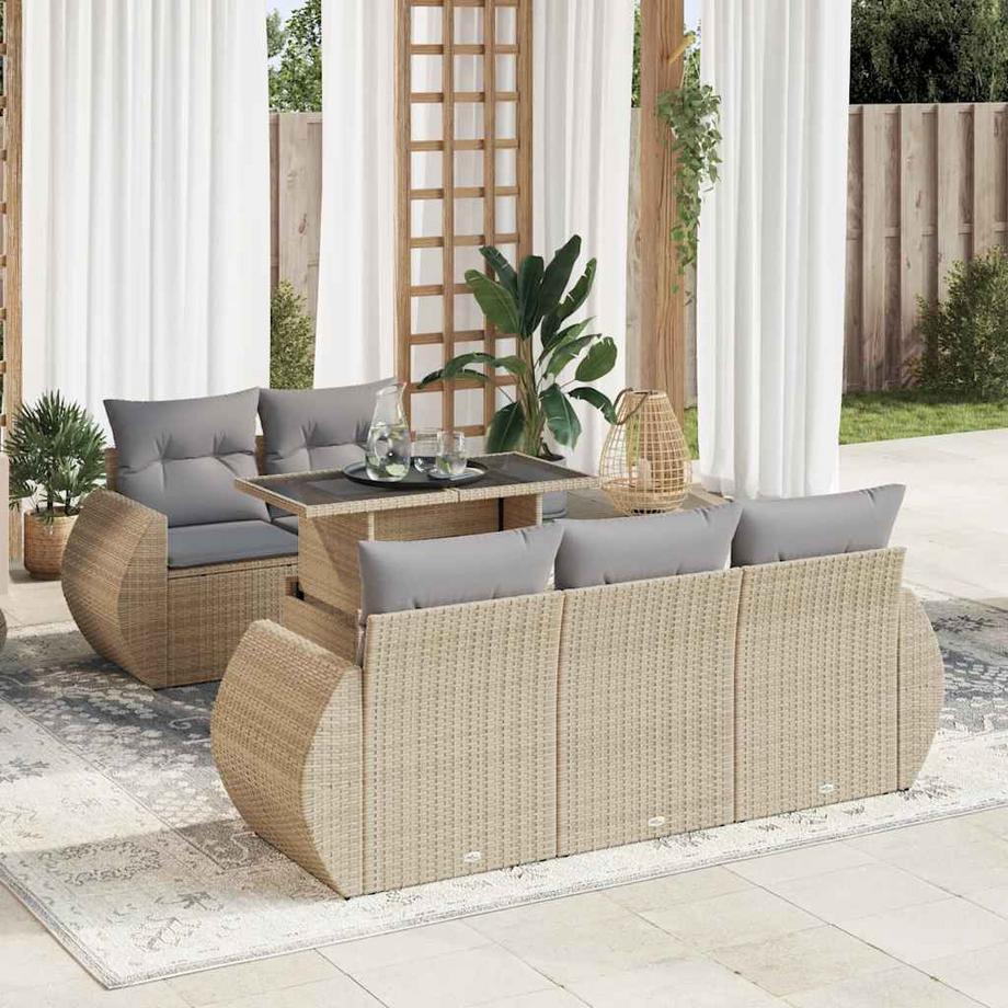 VidaXL Ensemble de canapés de jardin rotin synthétique  