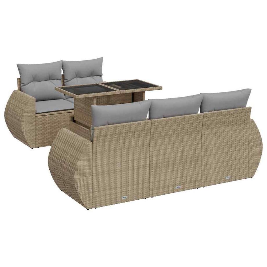 set di divani da giardino Polirattan