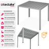Tectake Tavolo da giardino Maren in alluminio, piedi regolabili in altezza, 90 x 90 x 74,5 cm  