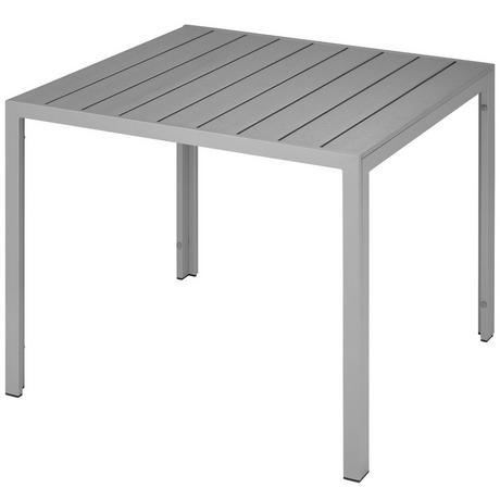 Tectake Tavolo da giardino Maren in alluminio, piedi regolabili in altezza, 90 x 90 x 74,5 cm  