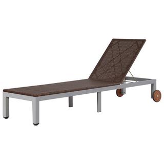 VidaXL Chaise longue rotin synthétique  