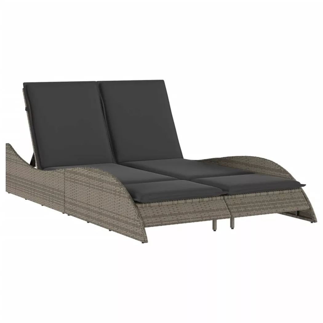 VidaXL - Chaise longue rotin synthétique, One Size, Gris