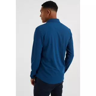 WE Fashion Herren-Slim-Fit-Stretchhemd  Blau Bedruckt