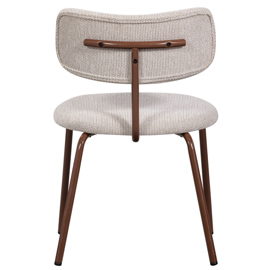 mutoni Chaise de salle à manger Travis blanc cassé  