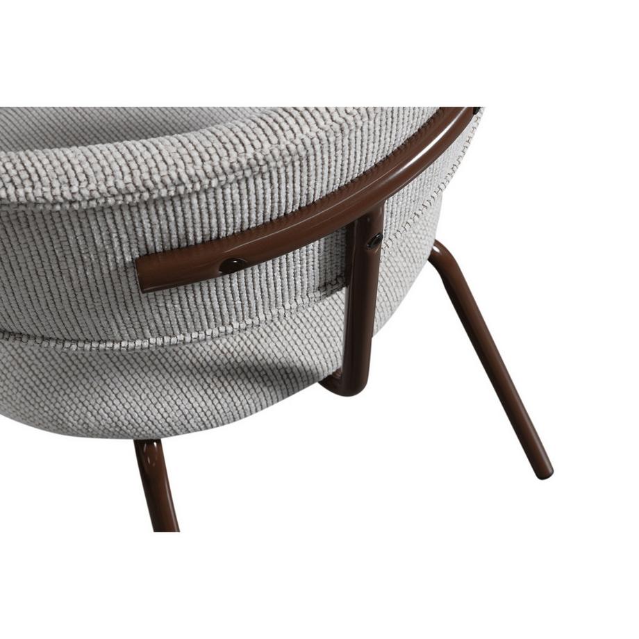 mutoni Chaise de salle à manger Travis blanc cassé  