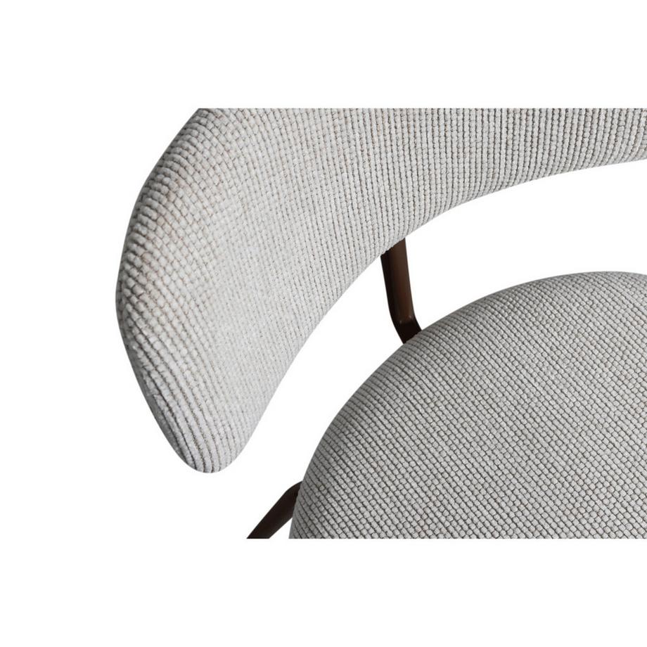 mutoni Chaise de salle à manger Travis blanc cassé  