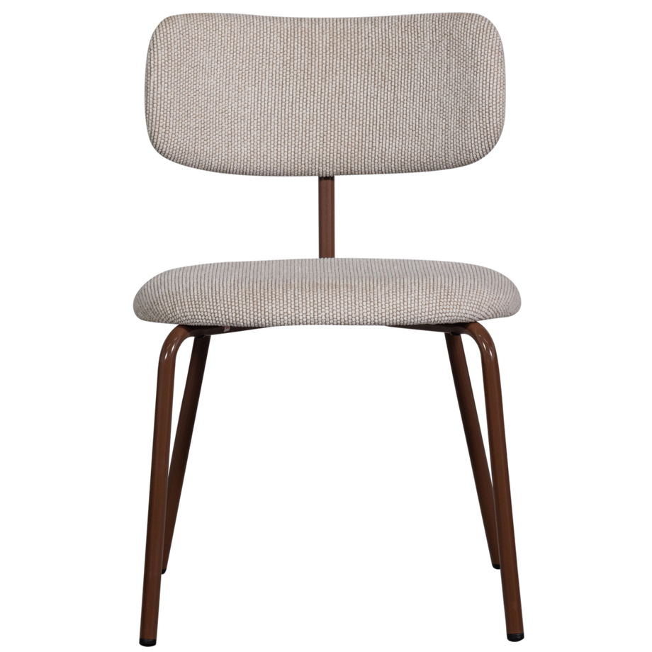 mutoni Chaise de salle à manger Travis blanc cassé  