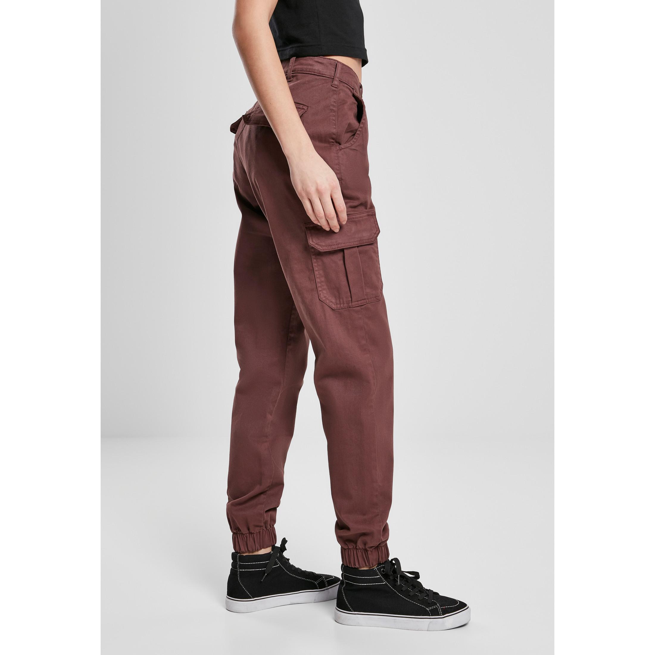 URBAN CLASSICS  pantaloni da high waist cargo 