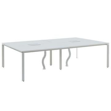 Schreibtisch Bench-Tisch für 4 Personen - L. 140 cm - Weiß - DOWNTOWN