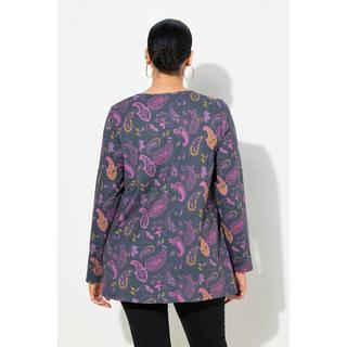 Ulla Popken Maglia A-line Girocollo Keyhole Maniche Lunghe  