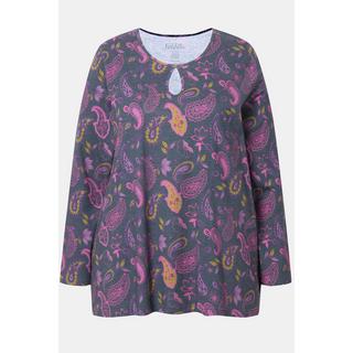 Ulla Popken Maglia A-line Girocollo Keyhole Maniche Lunghe  