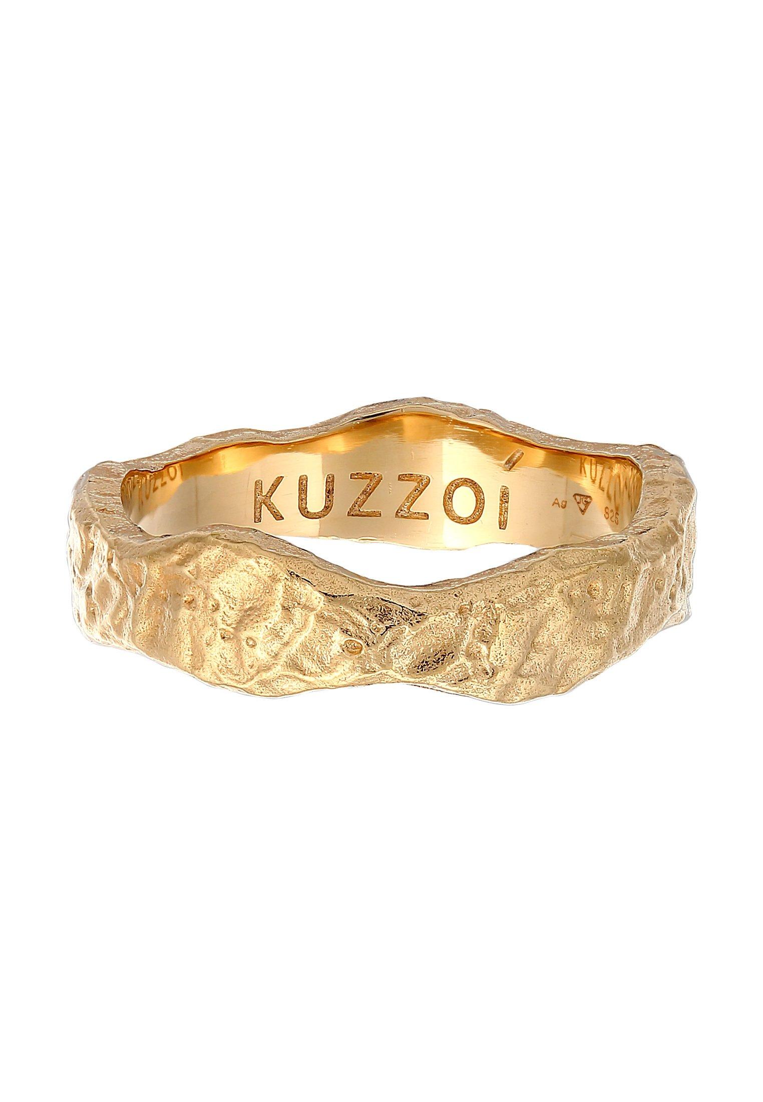 Kuzzoi  Ring  Bandring Organic Struktur 925 Silber 