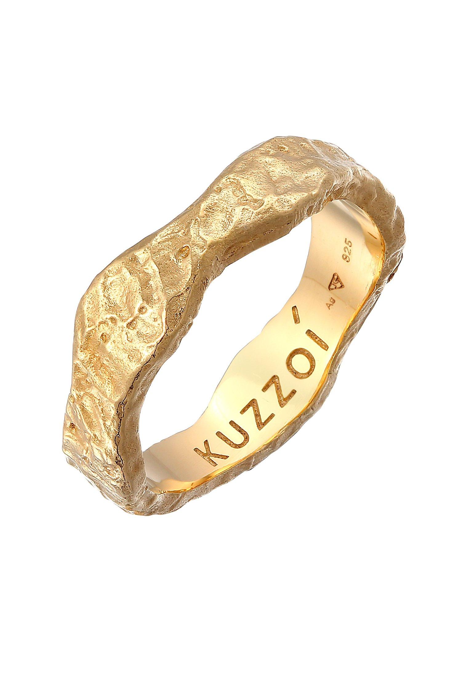 Kuzzoi  Ring  Bandring Organic Struktur 925 Silber 