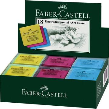 Faber-Castell 127321 gomma per cancellare Blu, Rosso, Giallo 3 pz