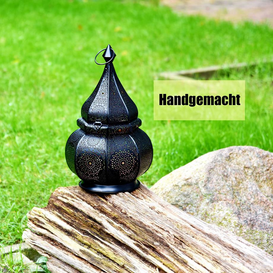 Alopini  Orientalische Lampe für Kerzen, Lampenhalter und LED-Lichterketten Marokkanisches Windlicht 