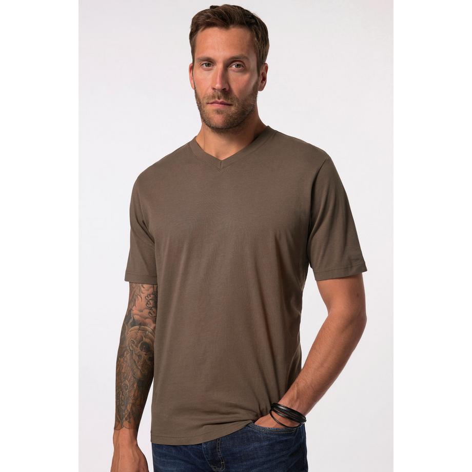 JP1880 Basic V-Ausschnitt Melange T-Shirt  