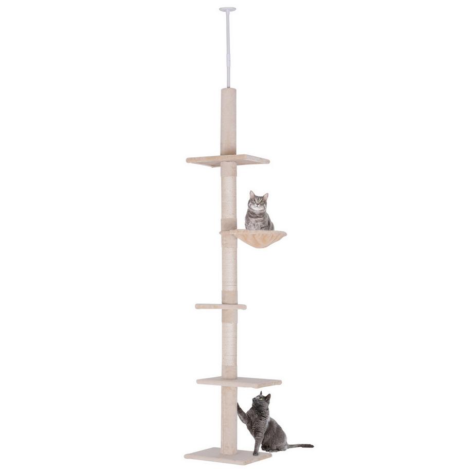Northio  Arbre À Chat Réglable En Hauteur Avec Colonnes En Sisal, Pour Grimper Et Gratter, 40 X 34 X 230-260 Cm 