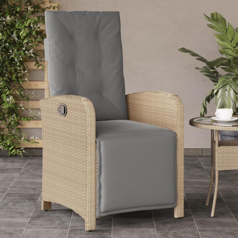 VidaXL Chaise de jardin inclinable rotin synthétique  