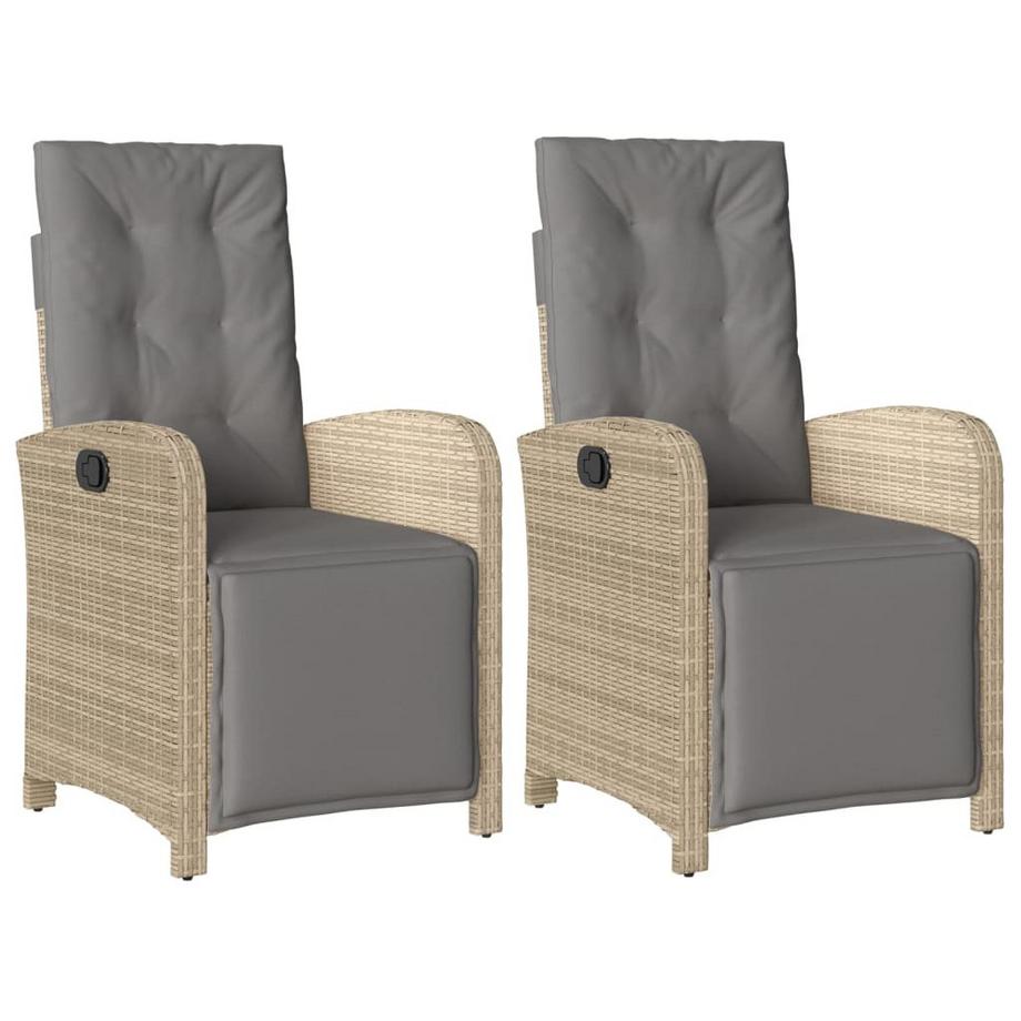 VidaXL Chaise de jardin inclinable rotin synthétique  