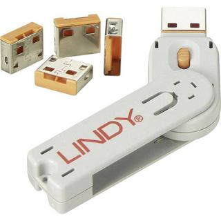LINDY  LINDY USB Port Schloss (4 Stück) mit Schlüssel: Code 