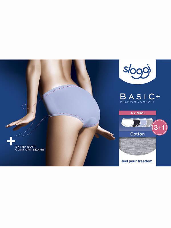 sloggi Basic+ Midi Slips Lot de 4  