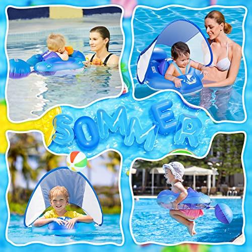 Activity-board  Schwimmring Baby mit UPF50+ Sonnendach, Schwimmhilfe Baby für den Pool, verstellbarer Sicherheitssitz 