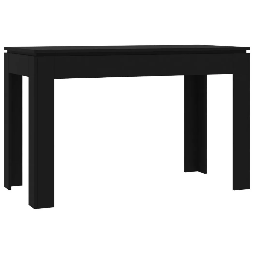 vidaXL Table à manger Noir 120x60x76 cm Bois d'ingénierie