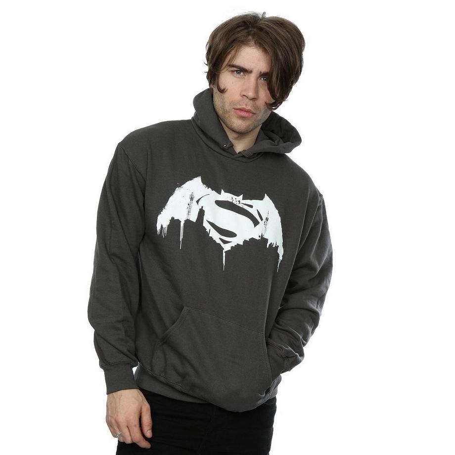 DC COMICS Batman v Superman Logo Felpa con cappuccio  