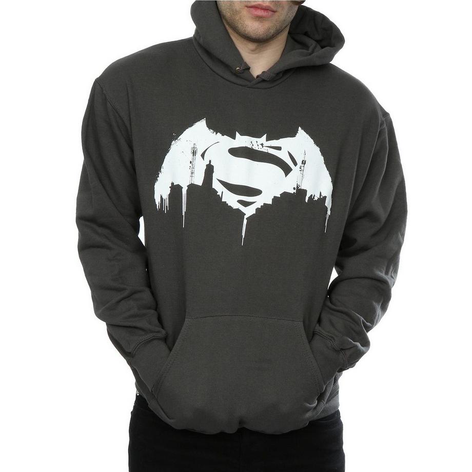 DC COMICS Batman v Superman Logo Felpa con cappuccio  