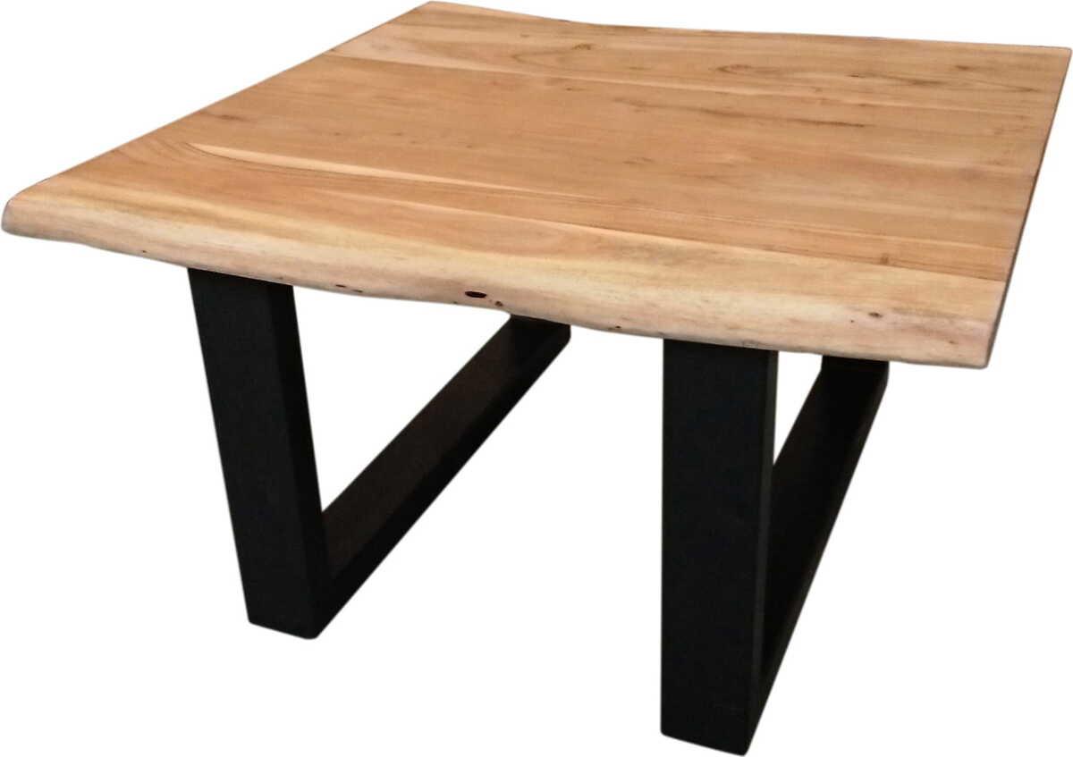 mutoni Table basse Unikat antikfinish noir 80x80  