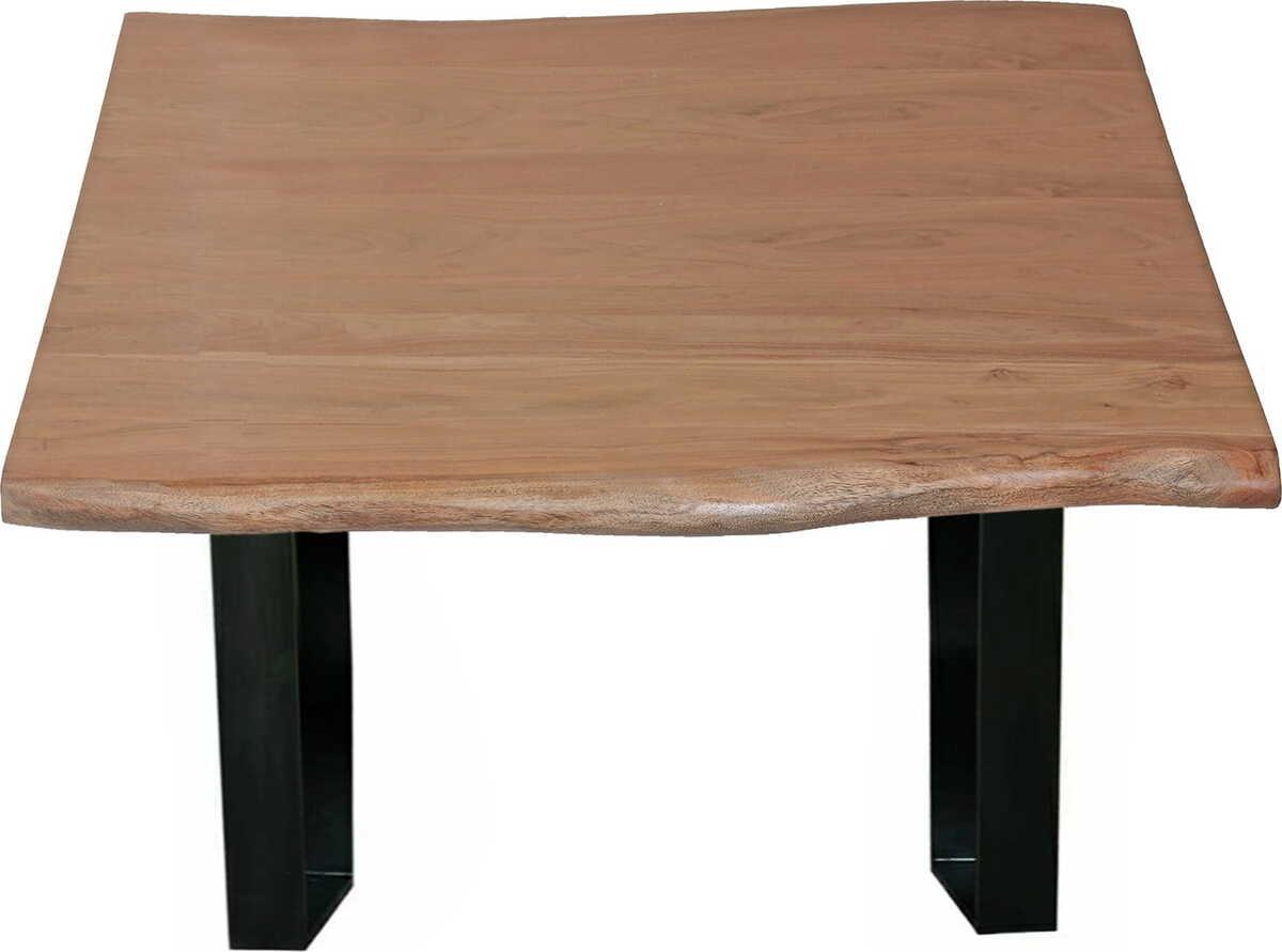 mutoni Table basse Unikat antikfinish noir 80x80  