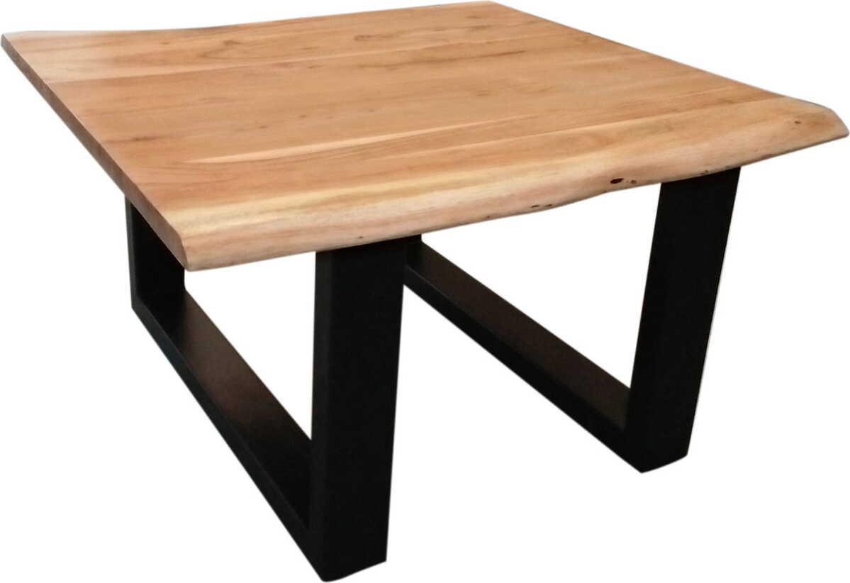 mutoni Table basse Unikat antikfinish noir 80x80  