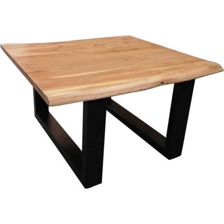 mutoni Table basse Unikat antikfinish noir 80x80  