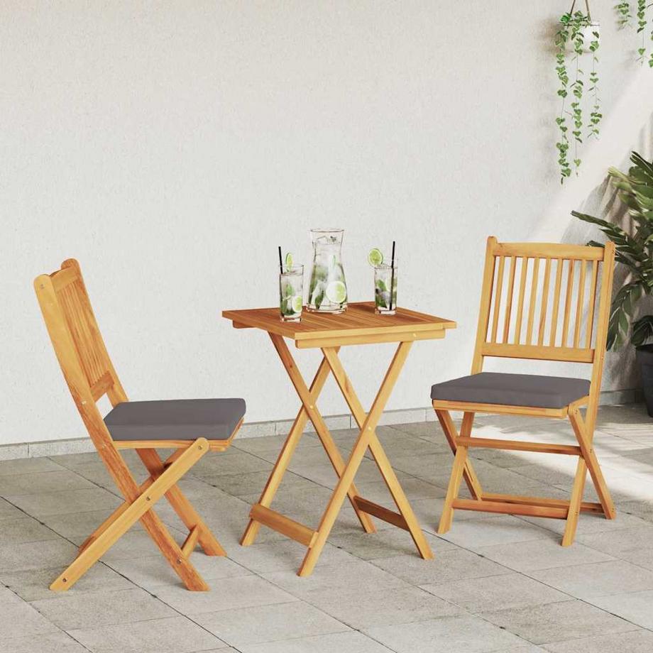 VidaXL Set Bistro da Giardino Legno massello di acacia  