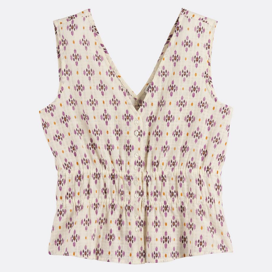 La Redoute Collections Top sans manches col V imprimé  
