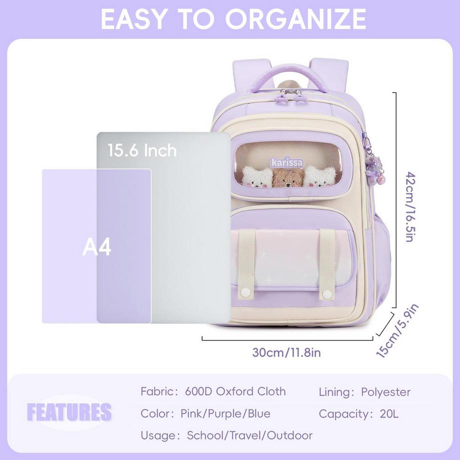 Only-bags.store Ergonomischer Schulranzenrucksack für Kinder  