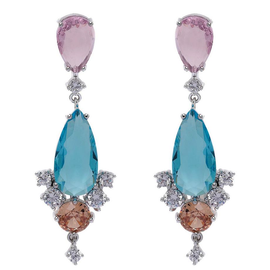 Orecchini a Goccia Geometrici Multicolori