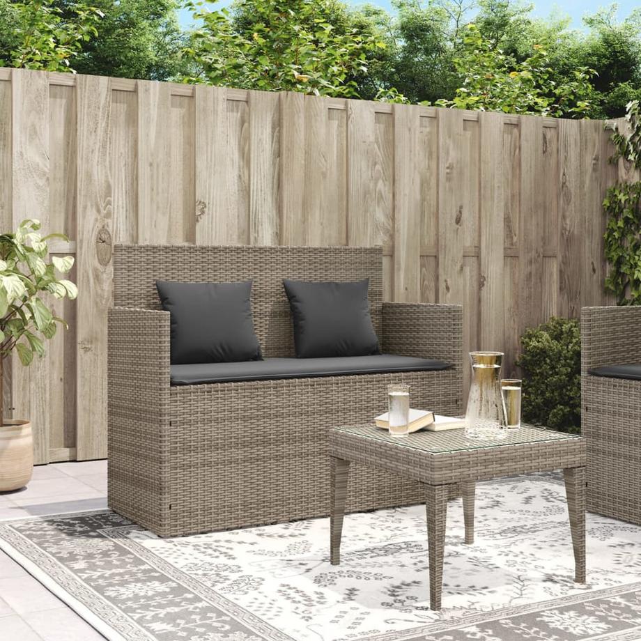 VidaXL Gartenbank poly-rattan  