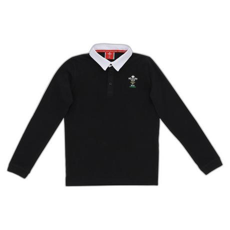 macron  polo a maniche lunghe per bambini pays de galles rugby xv merch ca lf 