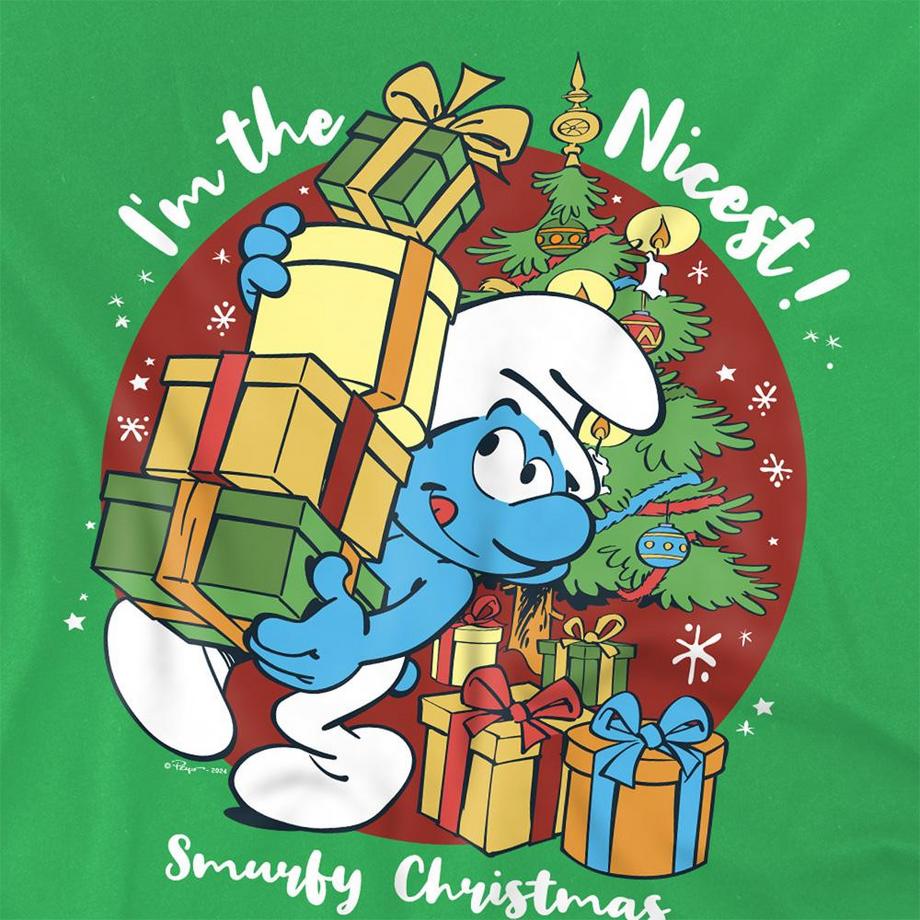 Puffi  I´m The Nicest Maglietta Natale 