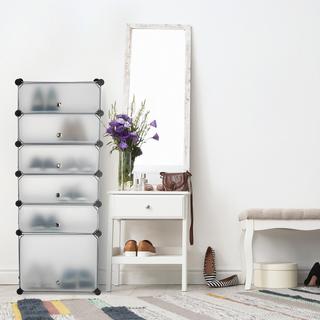 B2X Schuhregal aus Kunststoff mit 6 Fächern  