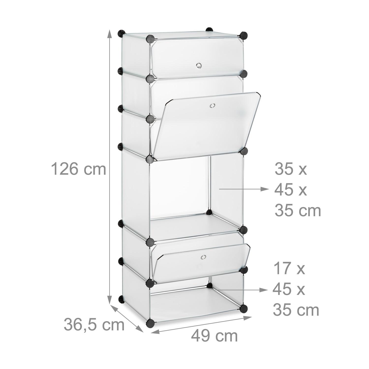 B2X Schuhregal aus Kunststoff mit 6 Fächern  
