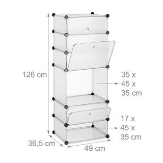 B2X Schuhregal aus Kunststoff mit 6 Fächern  