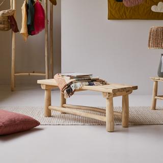 Tikamoon  Panca decorativa per bambini in teak massello Kilim 