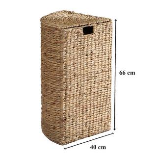 Calicosy Cesto per il bucato d'angolo in giunco d'acqua - A 66 cm  