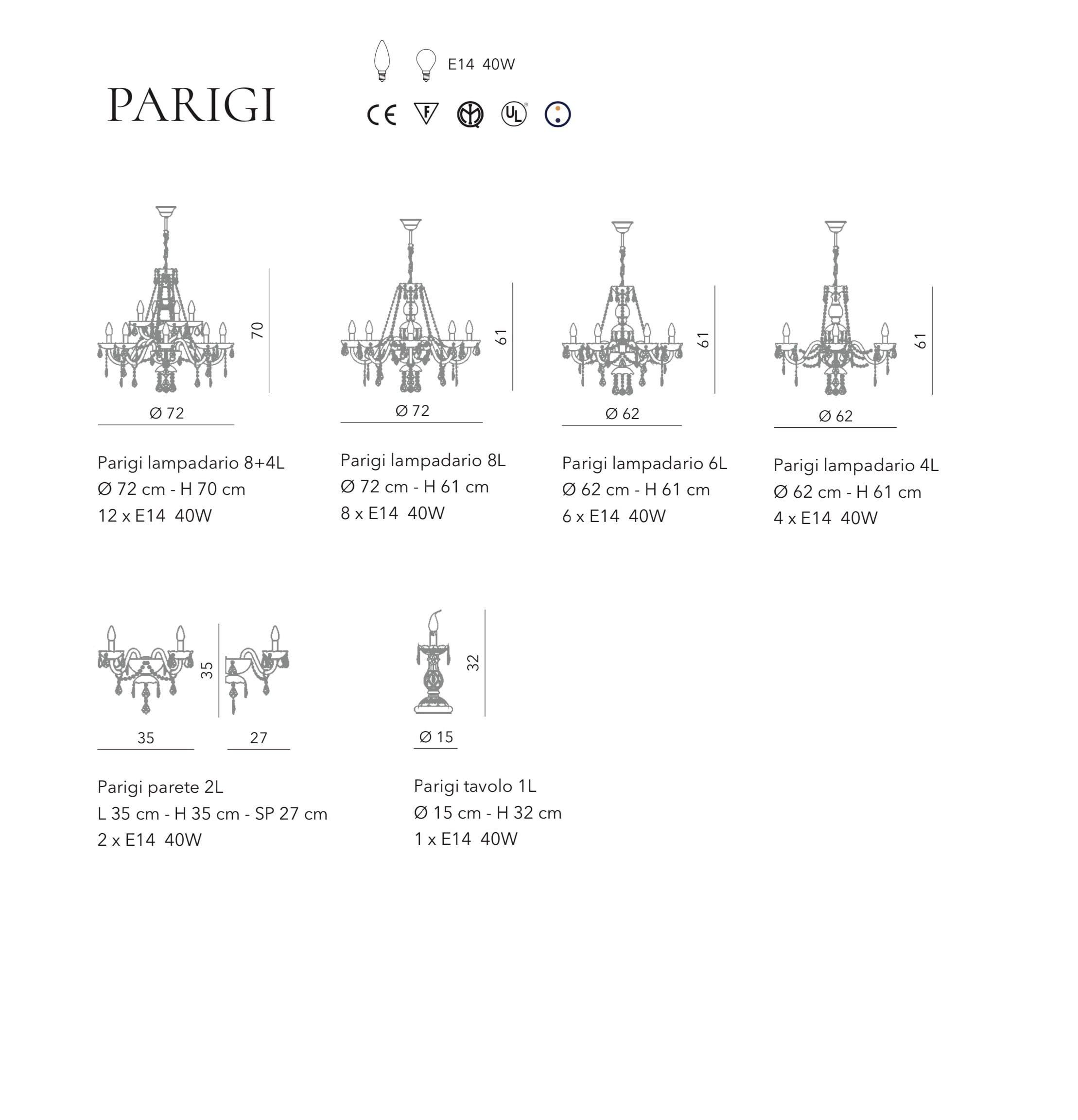 mutoni Lampada da parete Parigi  