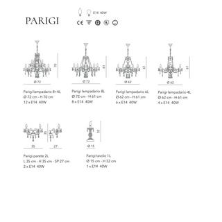 mutoni Lampada da parete Parigi  