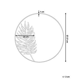 Beliani Wandspiegel aus MDF-Platte Glamourös SAUVIE  