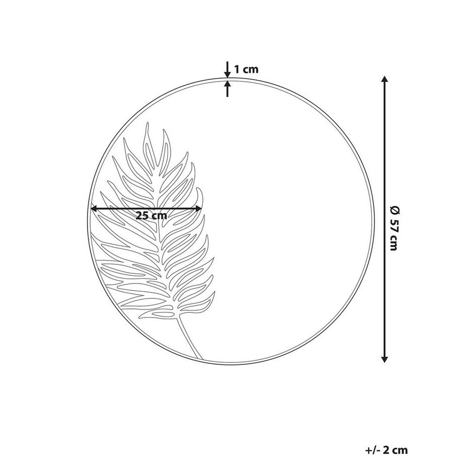 Beliani Wandspiegel aus MDF-Platte Glamourös SAUVIE  
