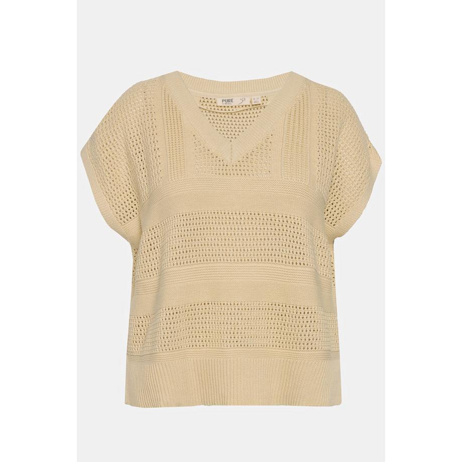 Ulla Popken Ärmelloser V-Ausschnitt Strick-Pullunder  